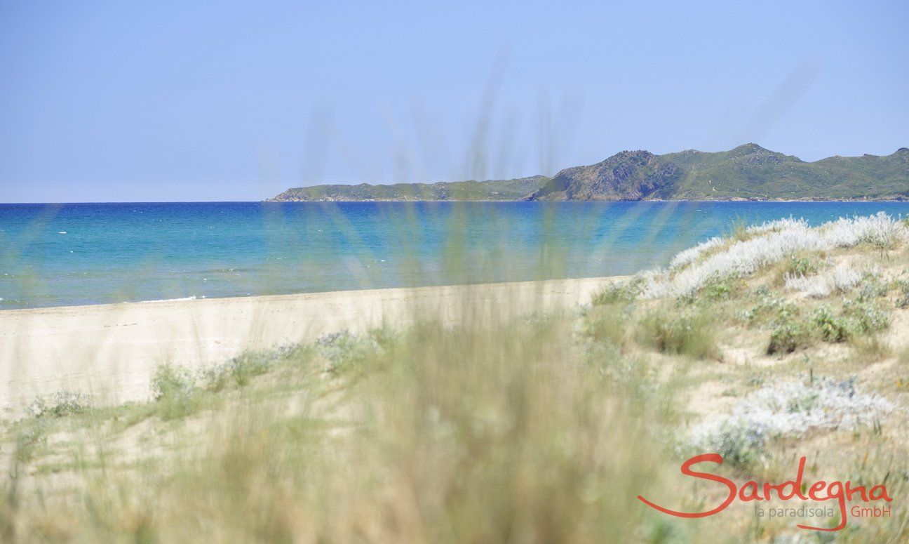 Spiaggia Torreslainas davanti alla casa